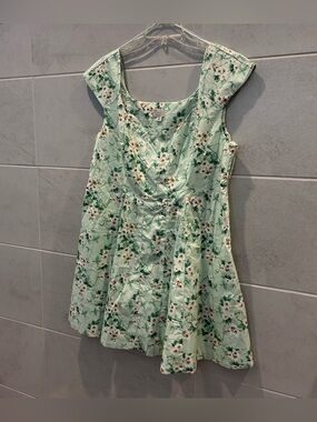 A New Day Mint Floral Fit & Flare Dress NWT Size 14